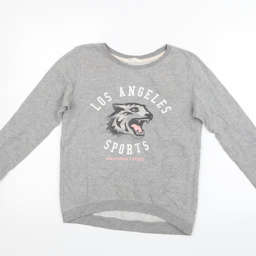 H&M Girls Grey   Pullover Jumper Size 13-14 Years