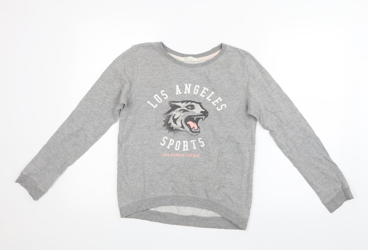 H&M Girls Grey   Pullover Jumper Size 13-14 Years