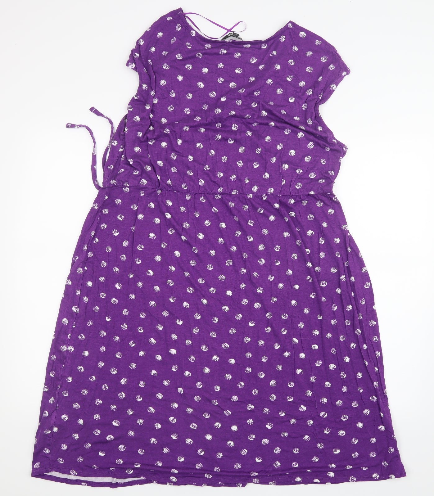 Bonmarché Womens Purple Geometric  T-Shirt Dress  Size 20