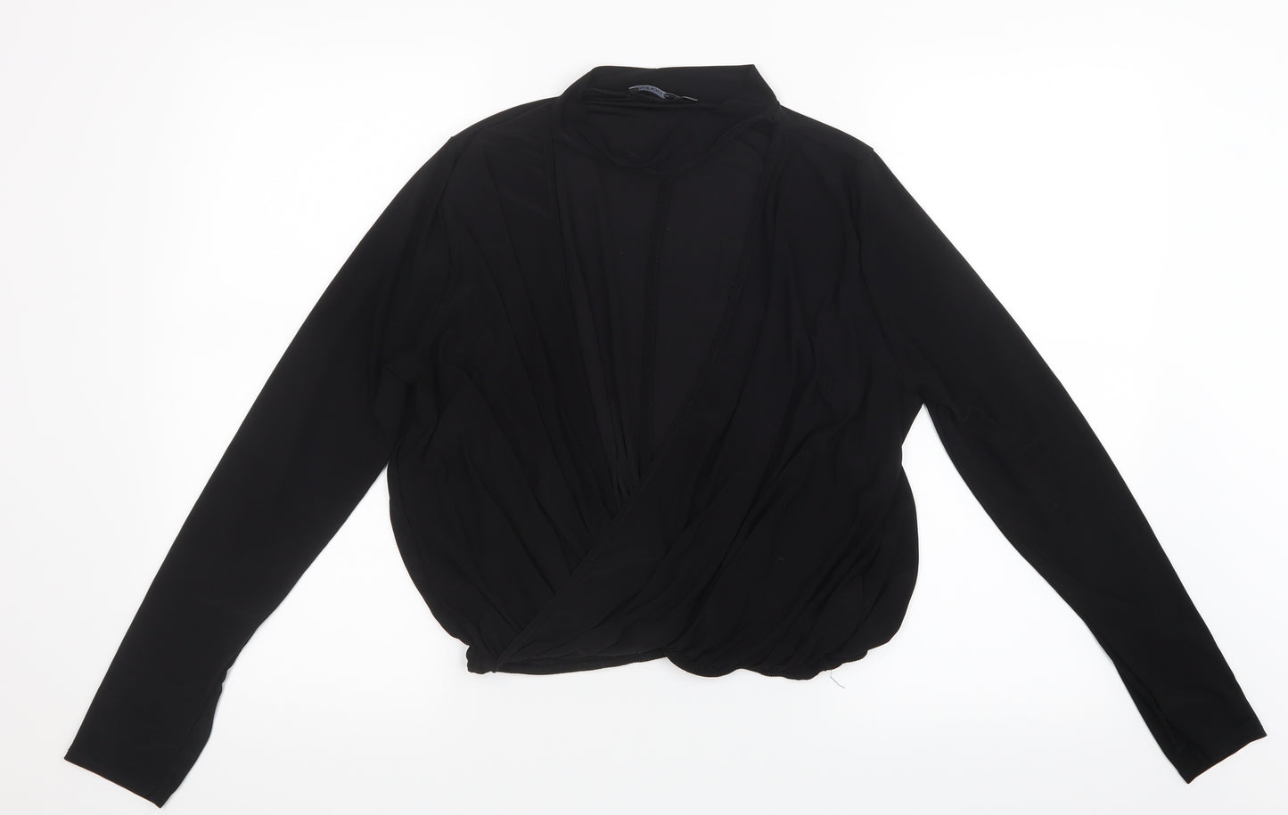 Boohoo Womens Black   Basic Blouse Size 16