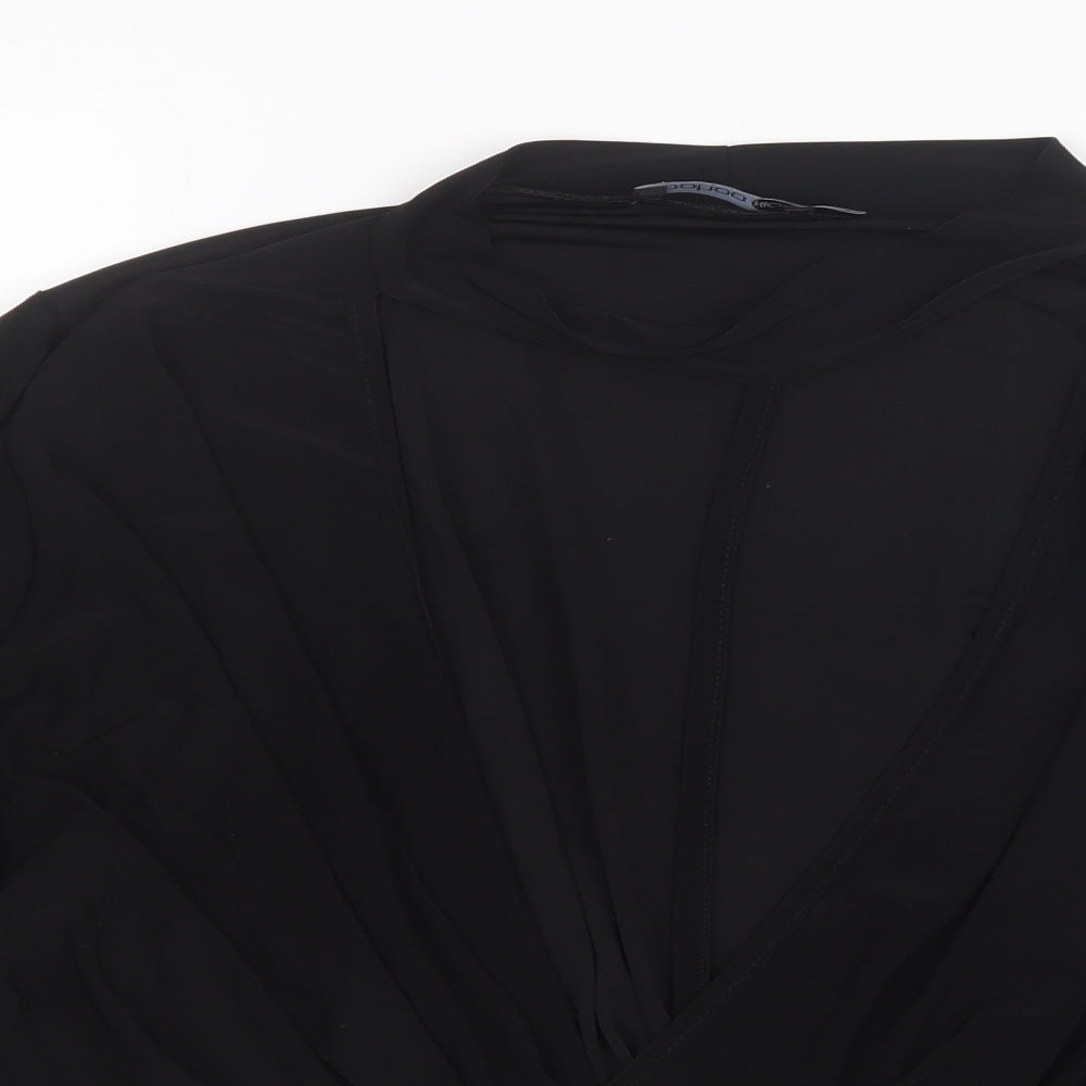 Boohoo Womens Black   Basic Blouse Size 16