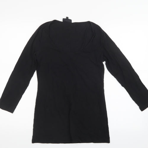 Warehouse Womens Black   Basic T-Shirt Size 14