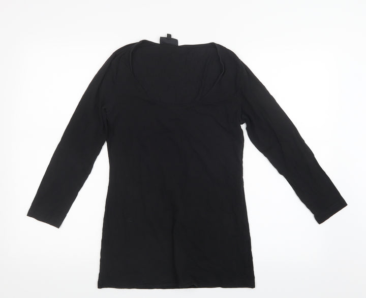 Warehouse Womens Black   Basic T-Shirt Size 14