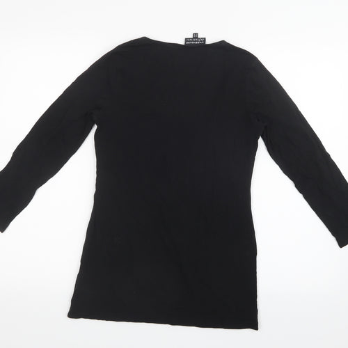 Warehouse Womens Black   Basic T-Shirt Size 14