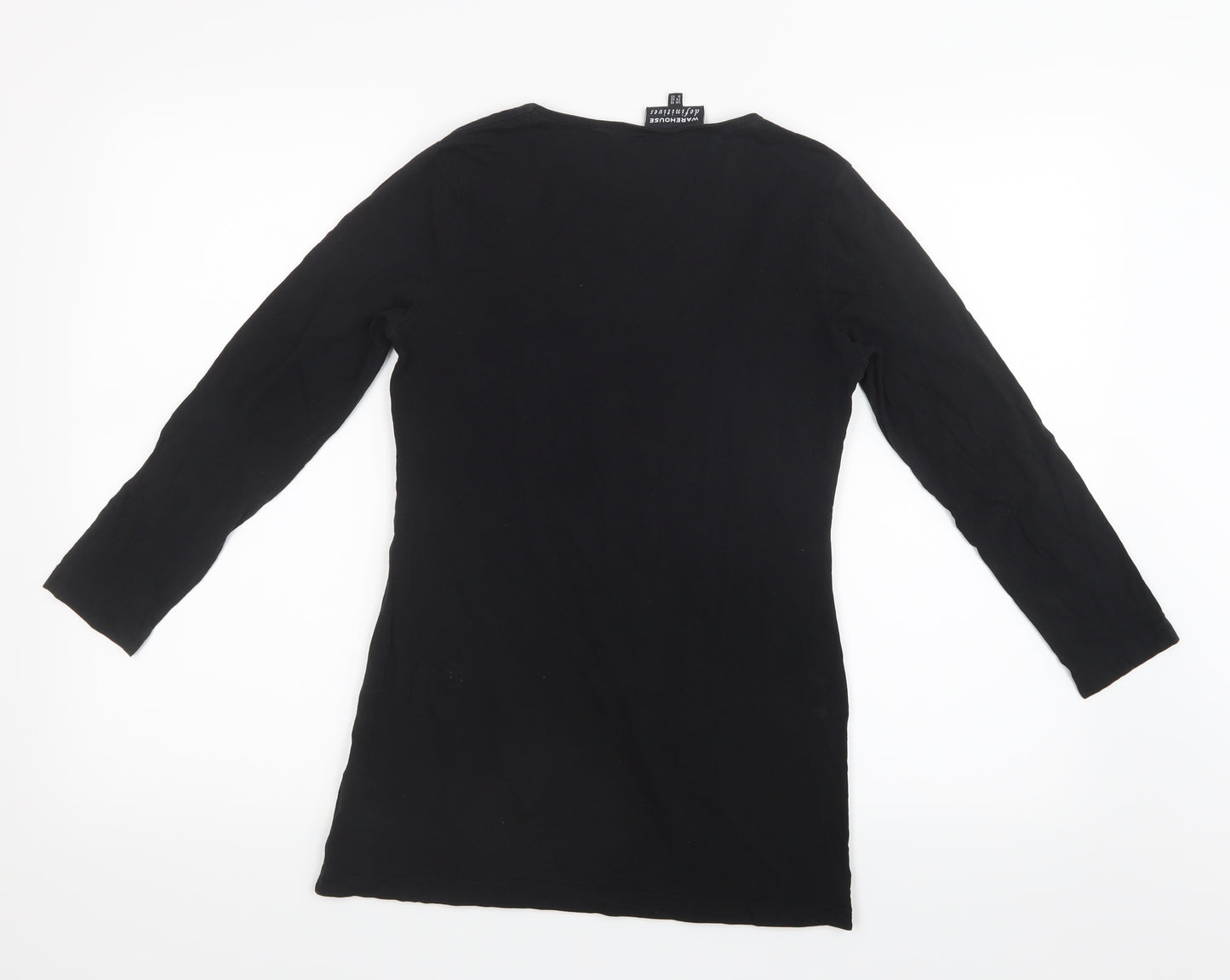 Warehouse Womens Black   Basic T-Shirt Size 14