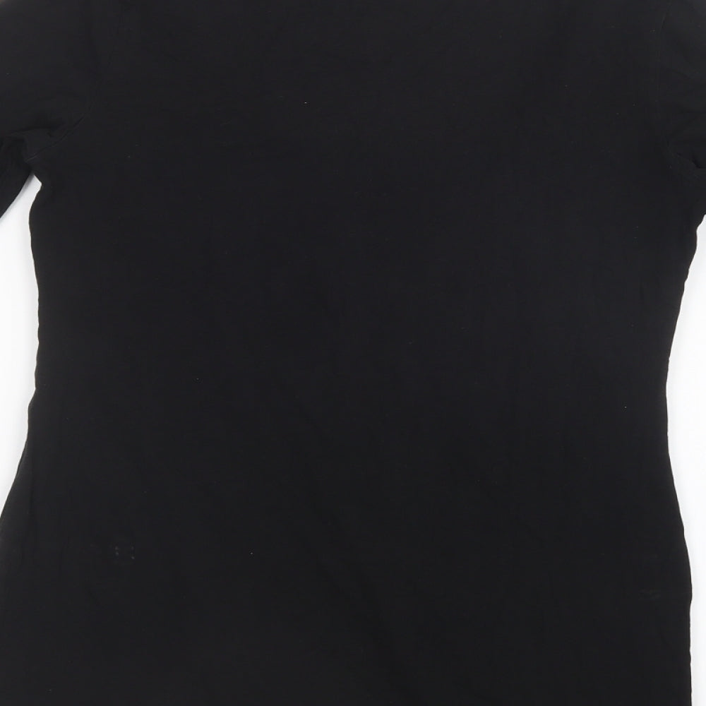 Warehouse Womens Black   Basic T-Shirt Size 14