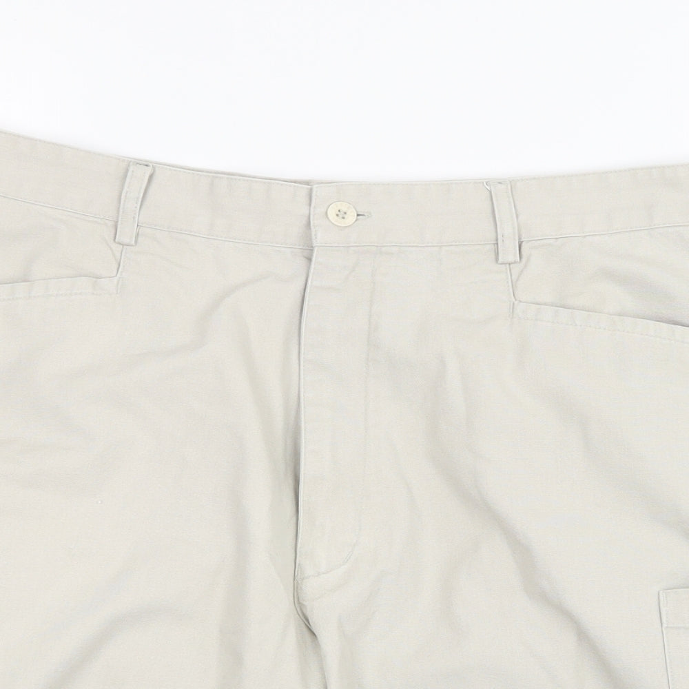 Zerimar Mens Beige   Cargo Shorts Size 34 in