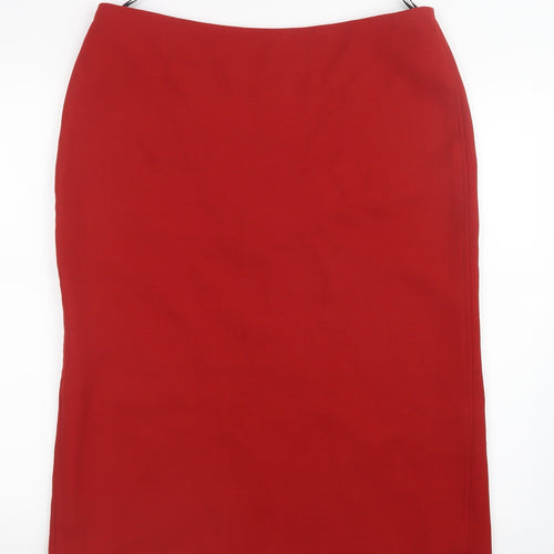 Marks and Spencer Womens Red   Straight & Pencil Skirt Size 18