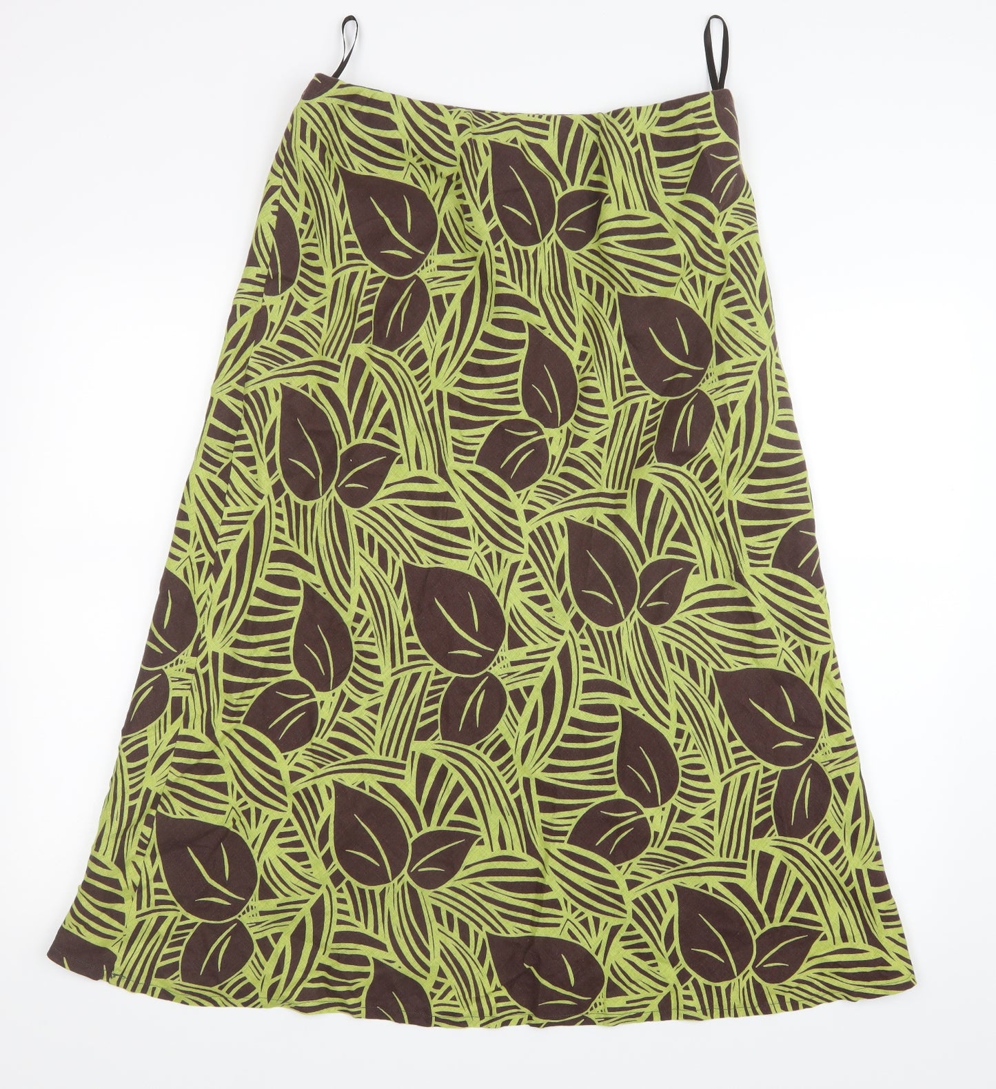 CC Womens Brown Geometric  A-Line Skirt Size 14