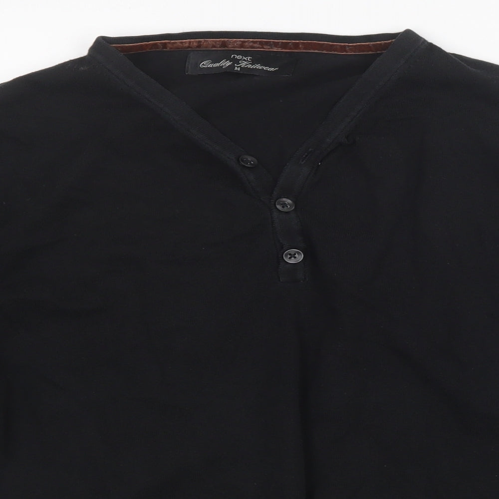 NEXT Mens Black  Knit Pullover Jumper Size M