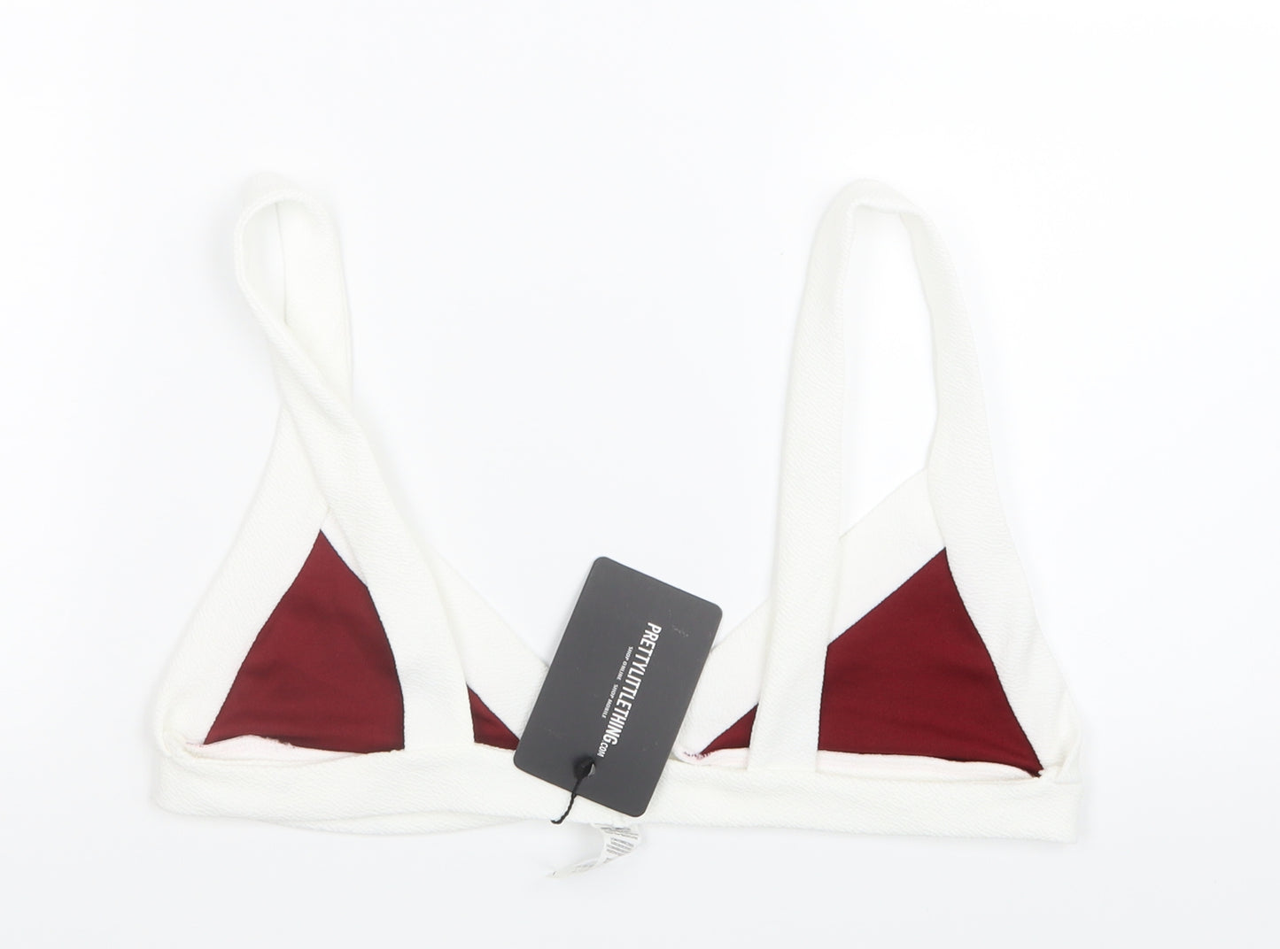 PRETTYLITTLETHING Womens Red   Cropped T-Shirt Size 16  - Bralette