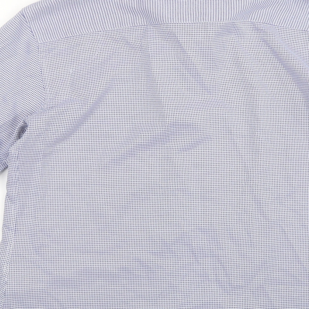 New Look Mens Blue Geometric   Button-Up Size M