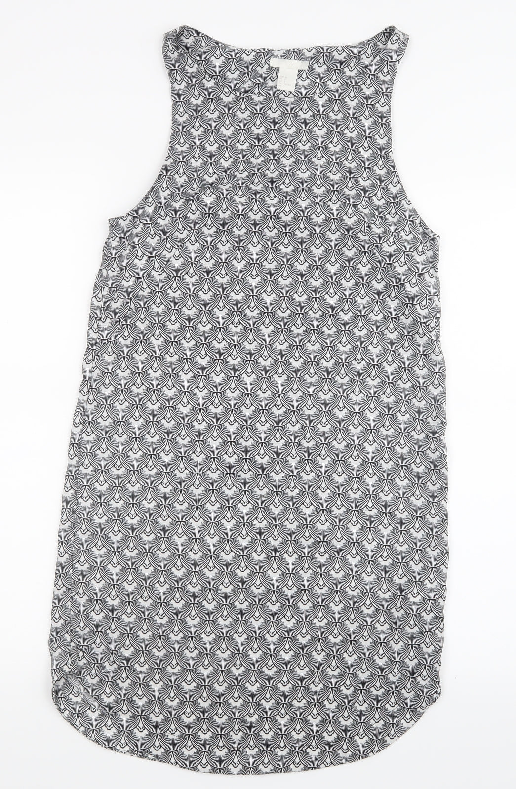 H&M Womens Black Geometric  Tank Dress  Size 4