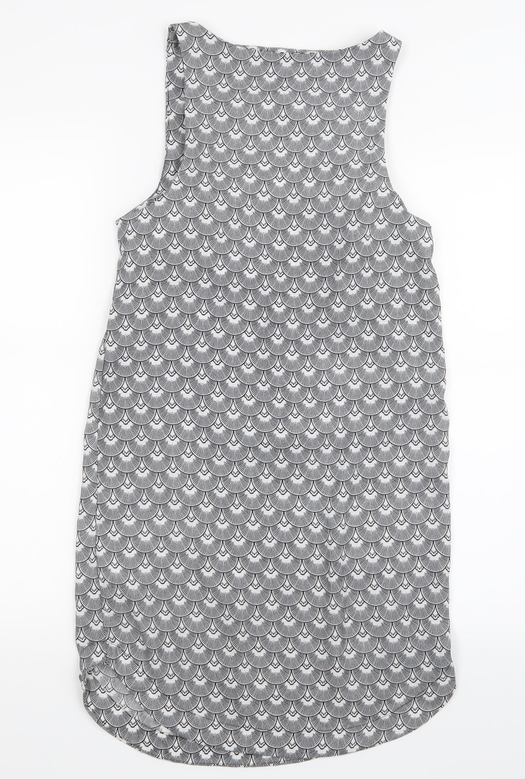 H&M Womens Black Geometric  Tank Dress  Size 4