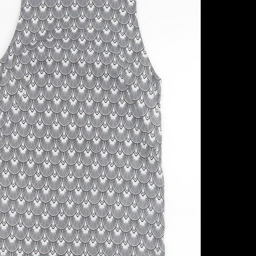 H&M Womens Black Geometric  Tank Dress  Size 4