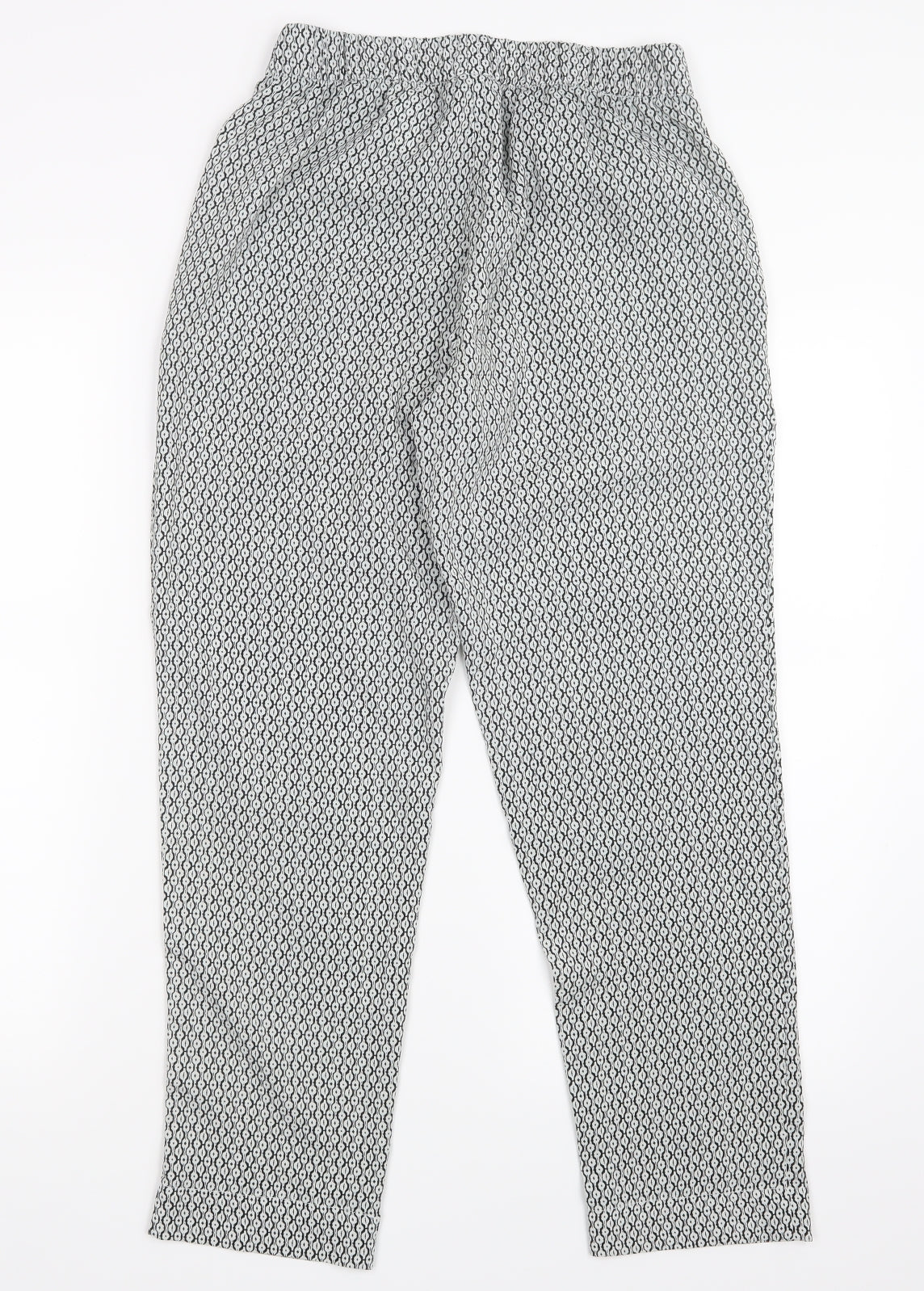 H&M Womens Black Geometric  Trousers  Size 8