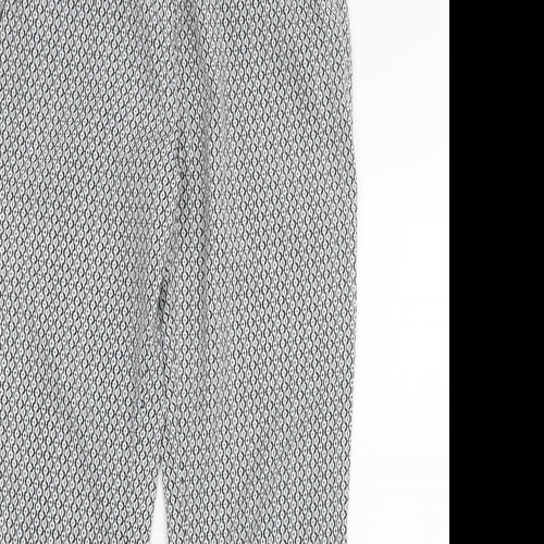 H&M Womens Black Geometric  Trousers  Size 8