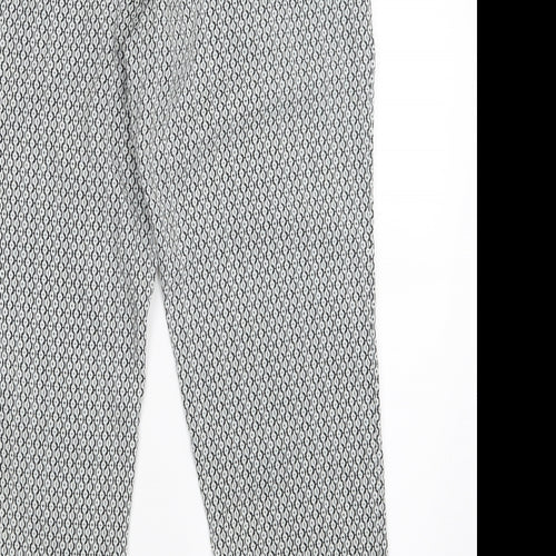 H&M Womens Black Geometric  Trousers  Size 8