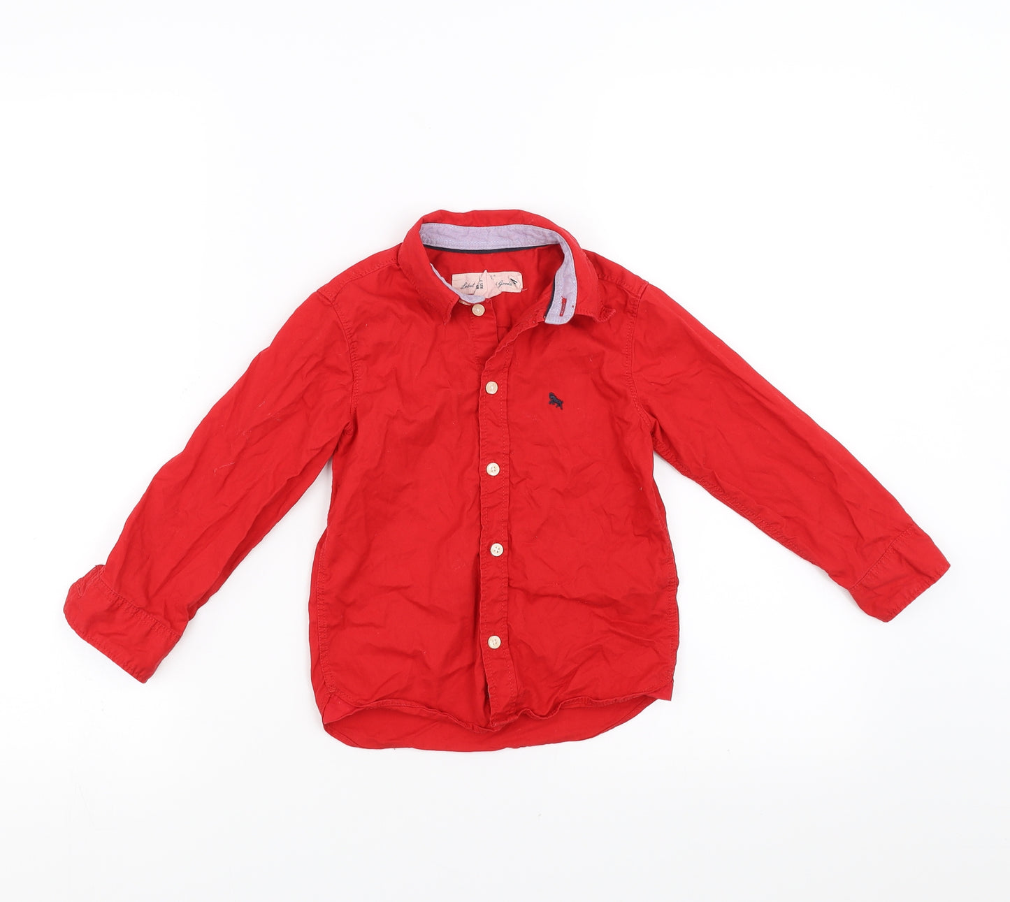 H&M Boys Red   Basic Button-Up Size 2-3 Years