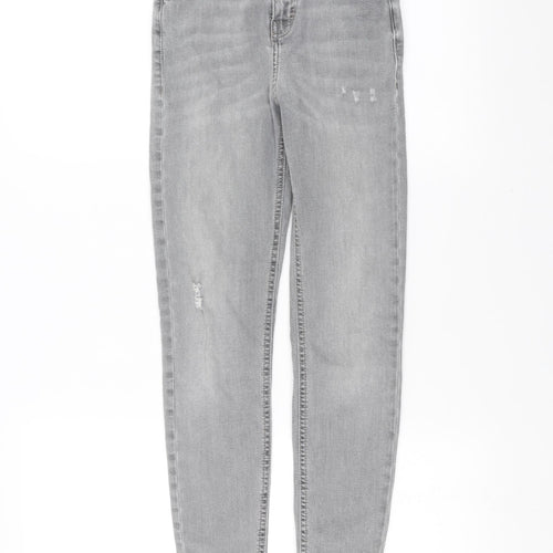 Topshop Womens Grey  Denim Skinny Jeans Size 26 L26 in