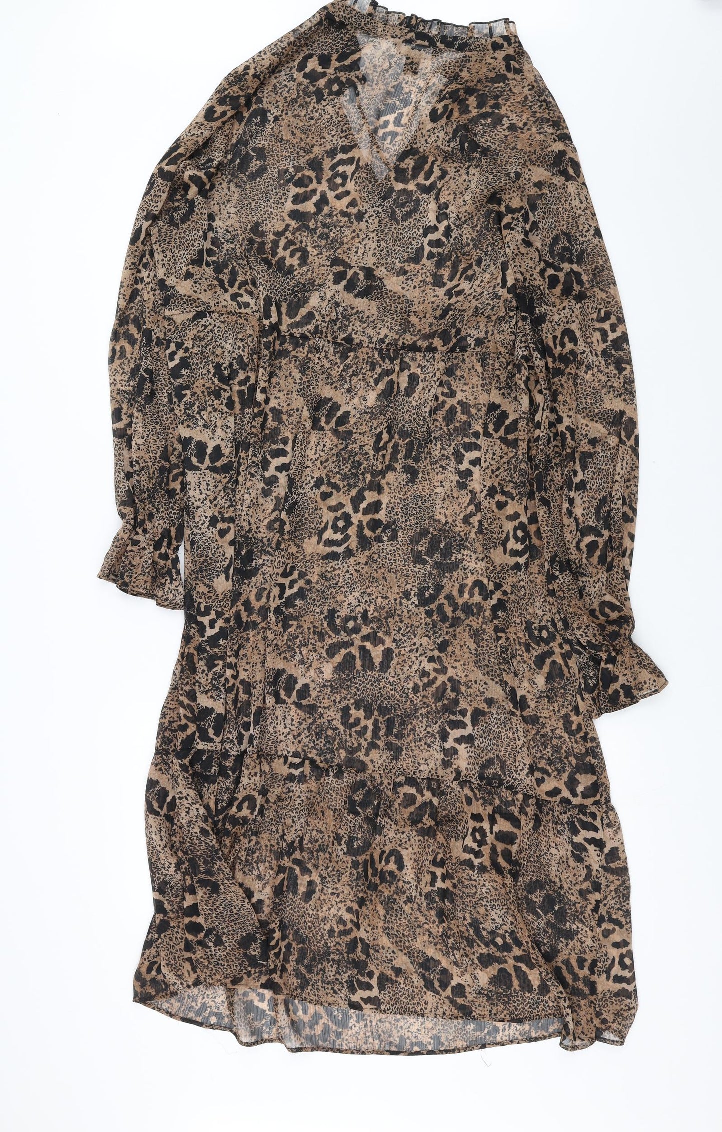 New Look Womens Brown Animal Print  Maxi  Size 18