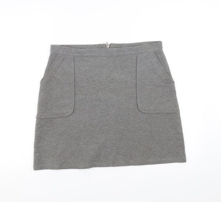 Sainsburys Womens Grey   A-Line Skirt Size 14