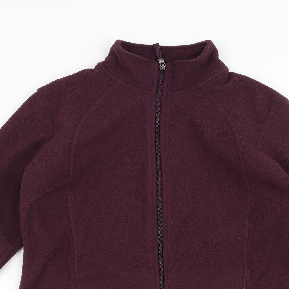 Marks and Spencer Womens Purple  Fleece Full Zip Jumper Size 12
