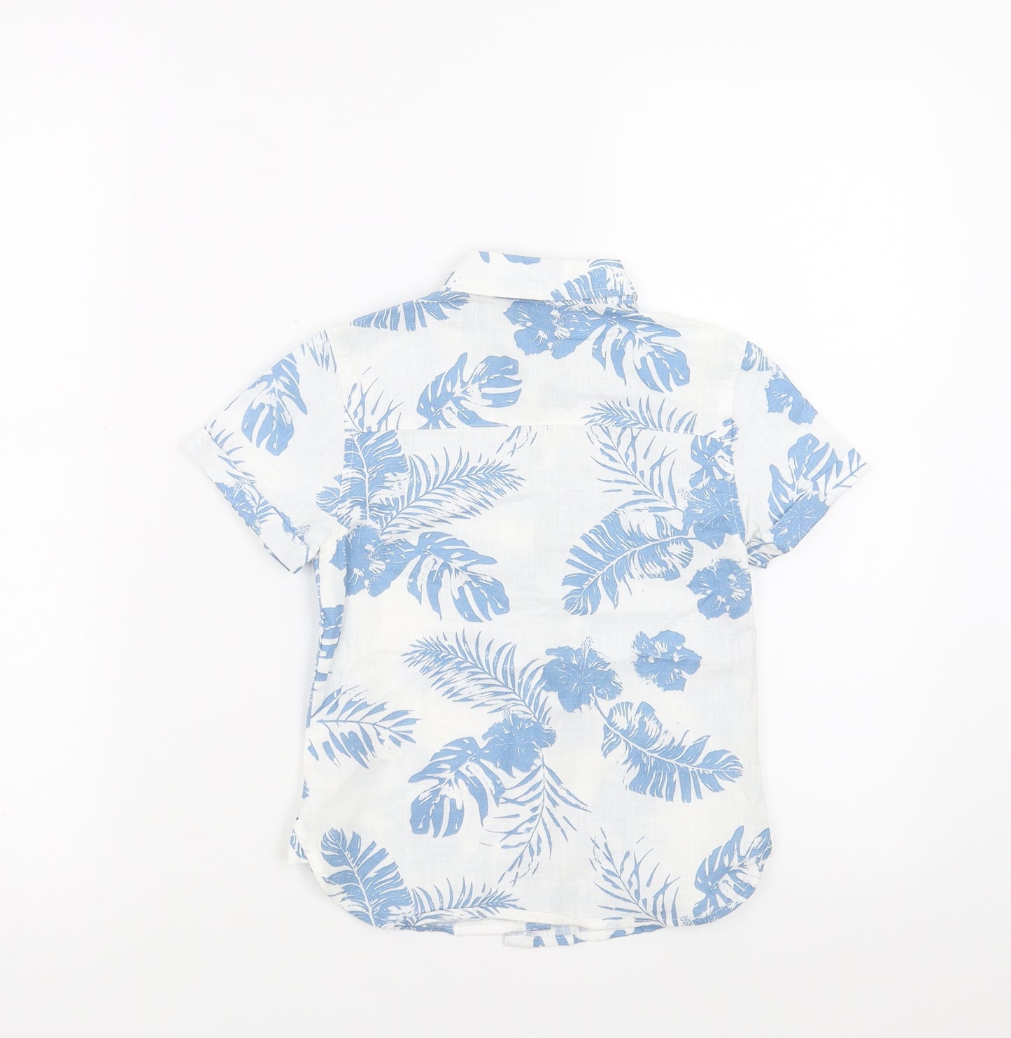 Primark Boys White Floral  Basic Button-Up Size 3-4 Years