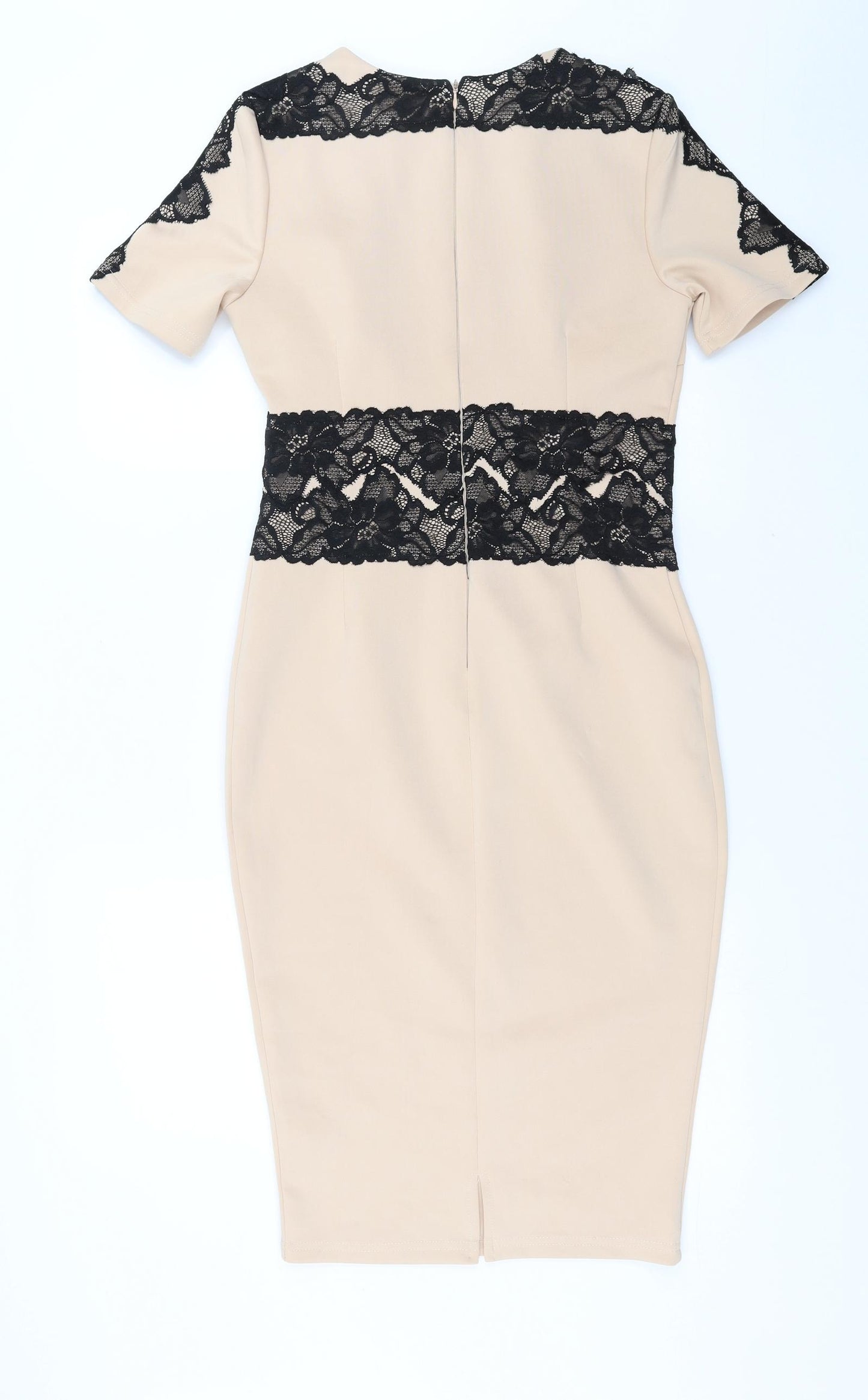 Oli Womens Pink   Pencil Dress  Size 10  - floral lace detail
