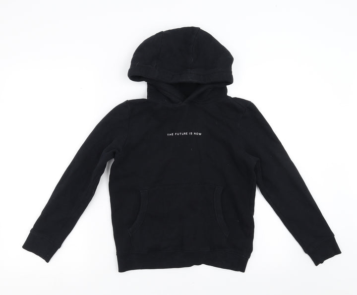 NEXT Boys Black Pullover Hoodie Size 9 Years - The Future is now