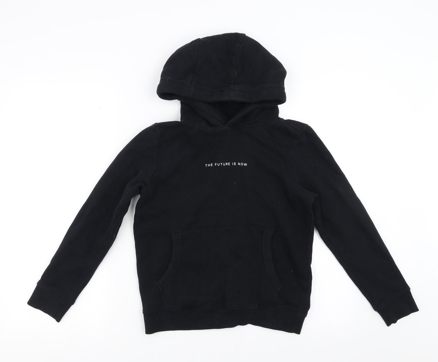 NEXT Boys Black   Pullover Hoodie Size 9 Years  - The Future is now