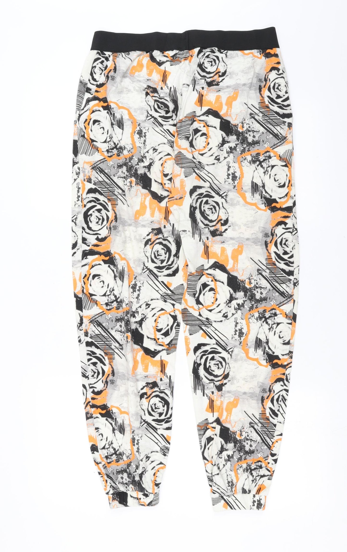 River Island Womens Ivory Floral  Trousers  Size 12 L28 in