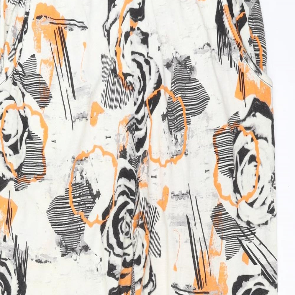 River Island Womens Ivory Floral  Trousers  Size 12 L28 in
