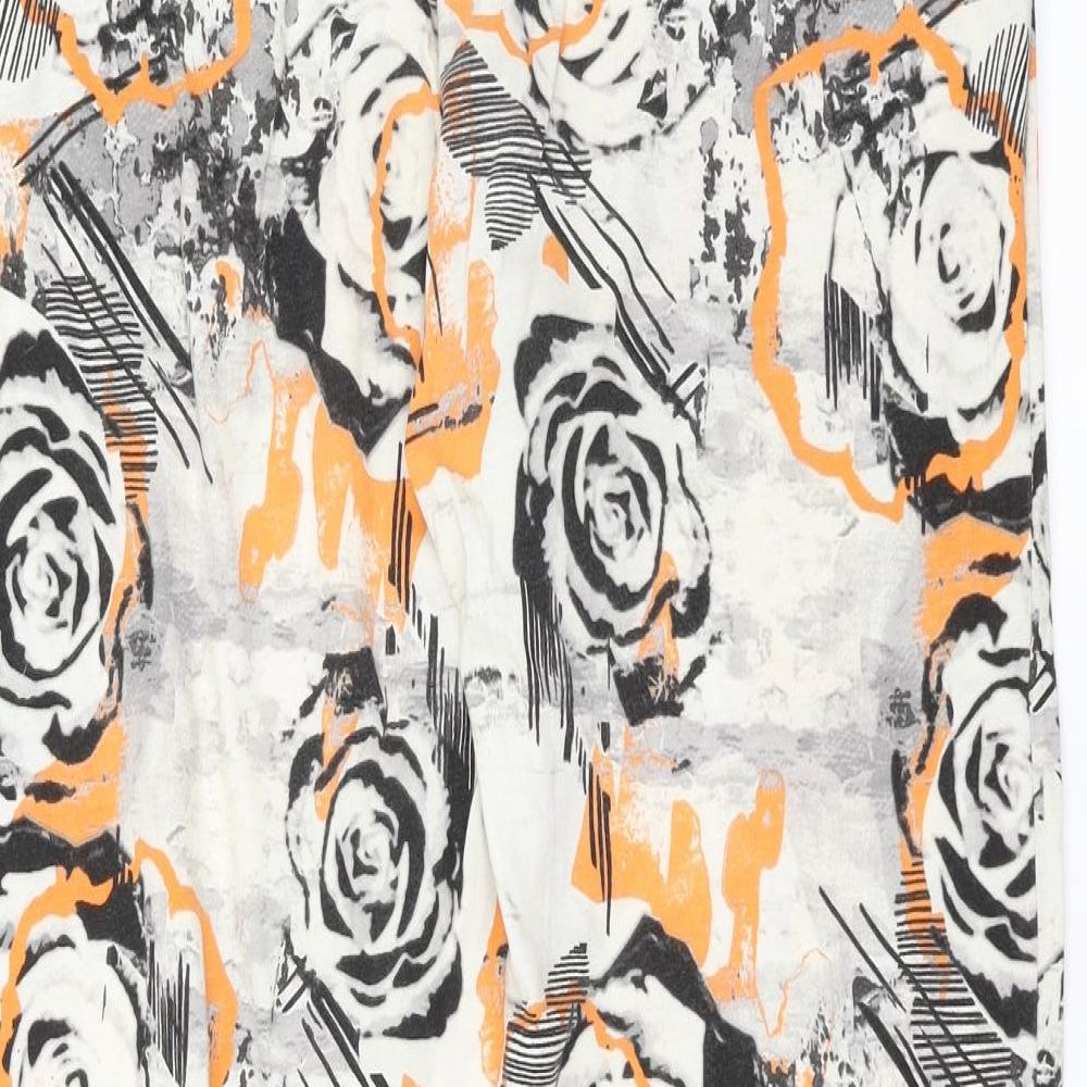 River Island Womens Ivory Floral  Trousers  Size 12 L28 in