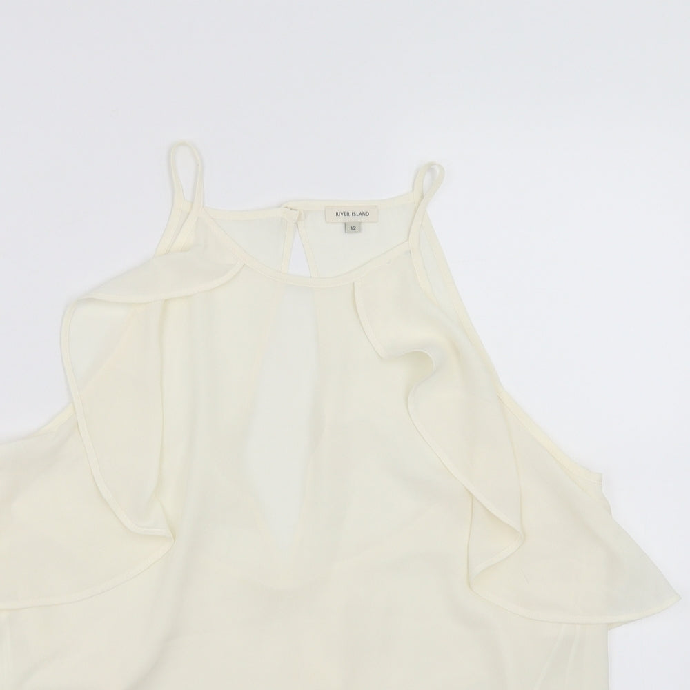 River Island Womens Ivory   Basic Blouse Size 12