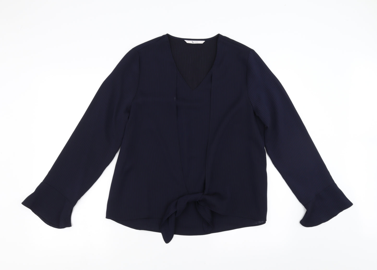 Sainsburys Womens Blue Striped  Basic Blouse Size 14