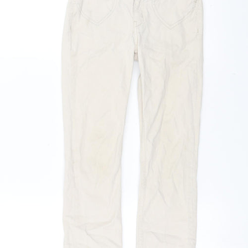 H&M Girls Beige   Straight Jeans Size 7-8 Years