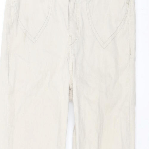 H&M Girls Beige   Straight Jeans Size 7-8 Years