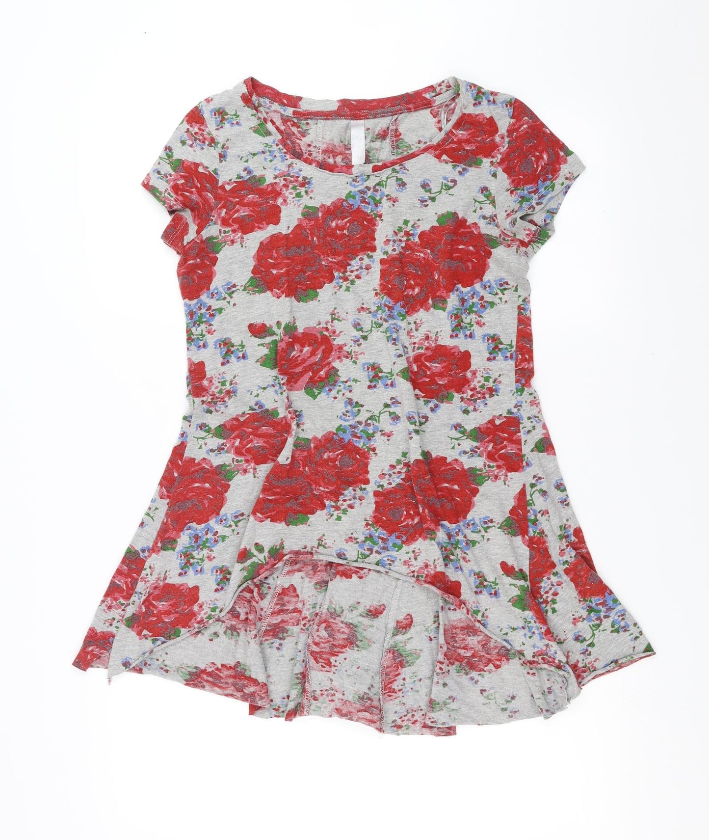 NEXT Womens Grey Floral  Basic T-Shirt Size 10