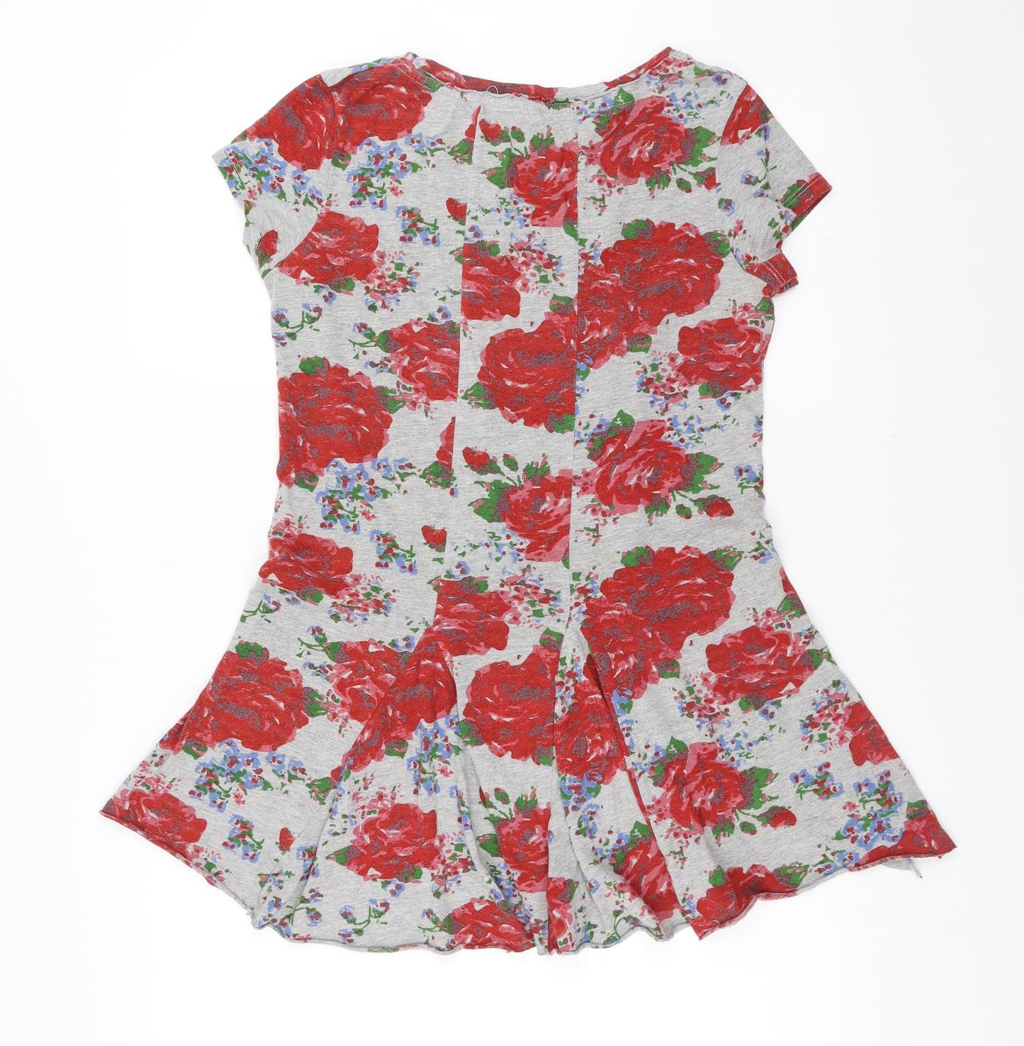 NEXT Womens Grey Floral  Basic T-Shirt Size 10