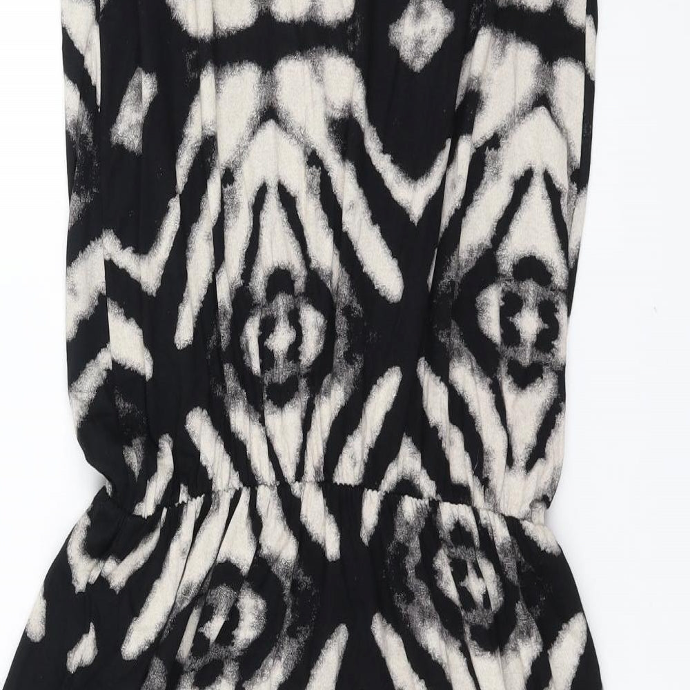 River Island Womens Black Geometric  Fit & Flare  Size 10