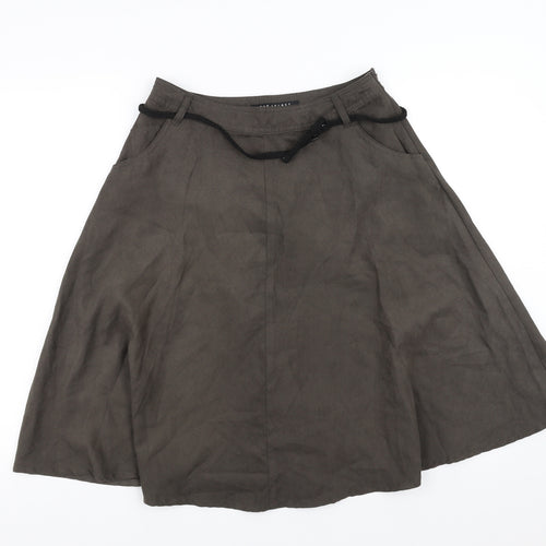 TopSecret Womens Green   A-Line Skirt Size 6