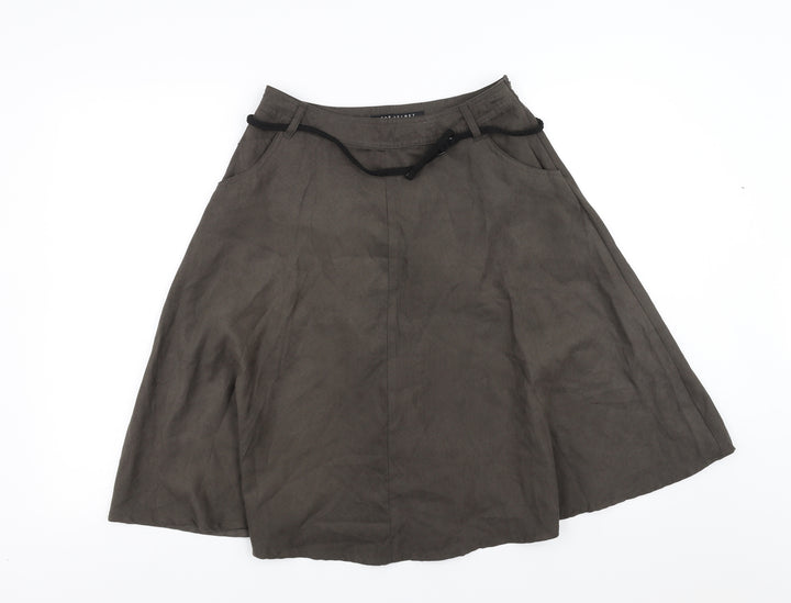 TopSecret Womens Green A-Line Skirt Size 6