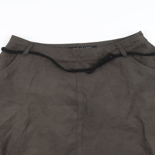 TopSecret Womens Green   A-Line Skirt Size 6