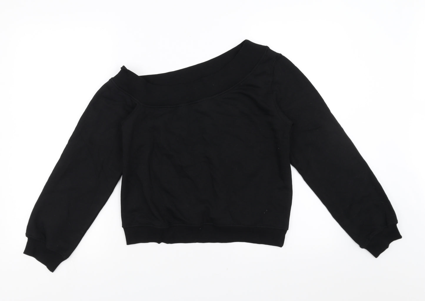 Divided by H&M Womens Black   Pullover Sweatshirt Size XS  - asymmetric neckline
