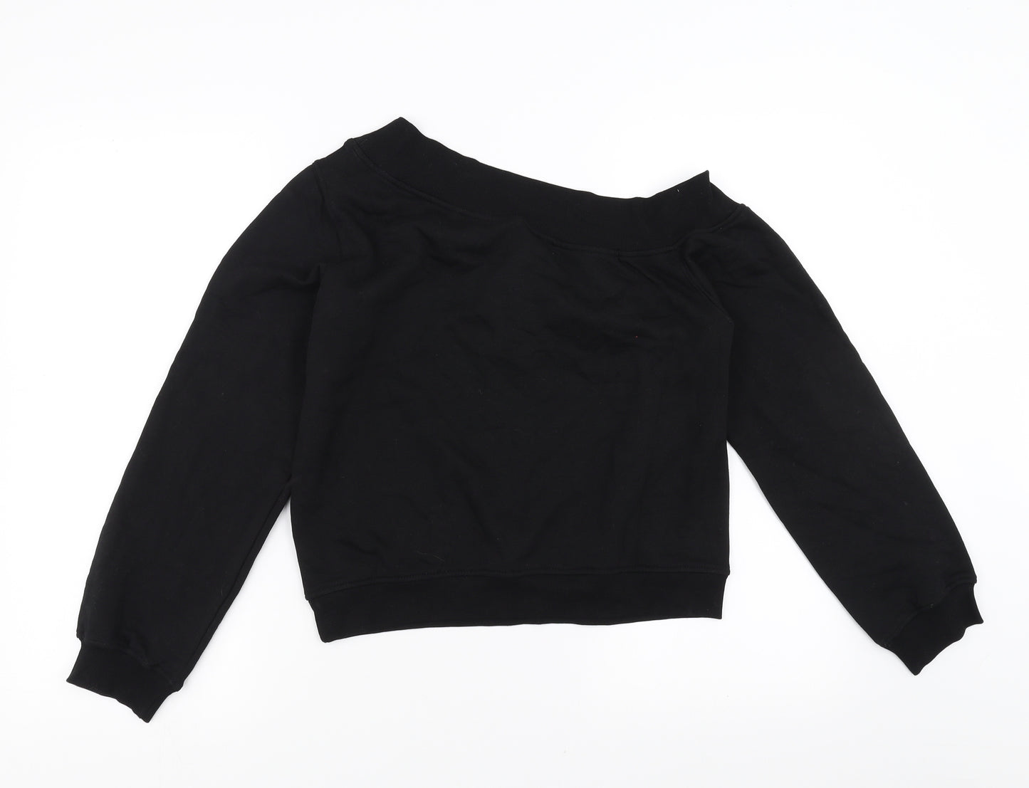 Divided by H&M Womens Black   Pullover Sweatshirt Size XS  - asymmetric neckline