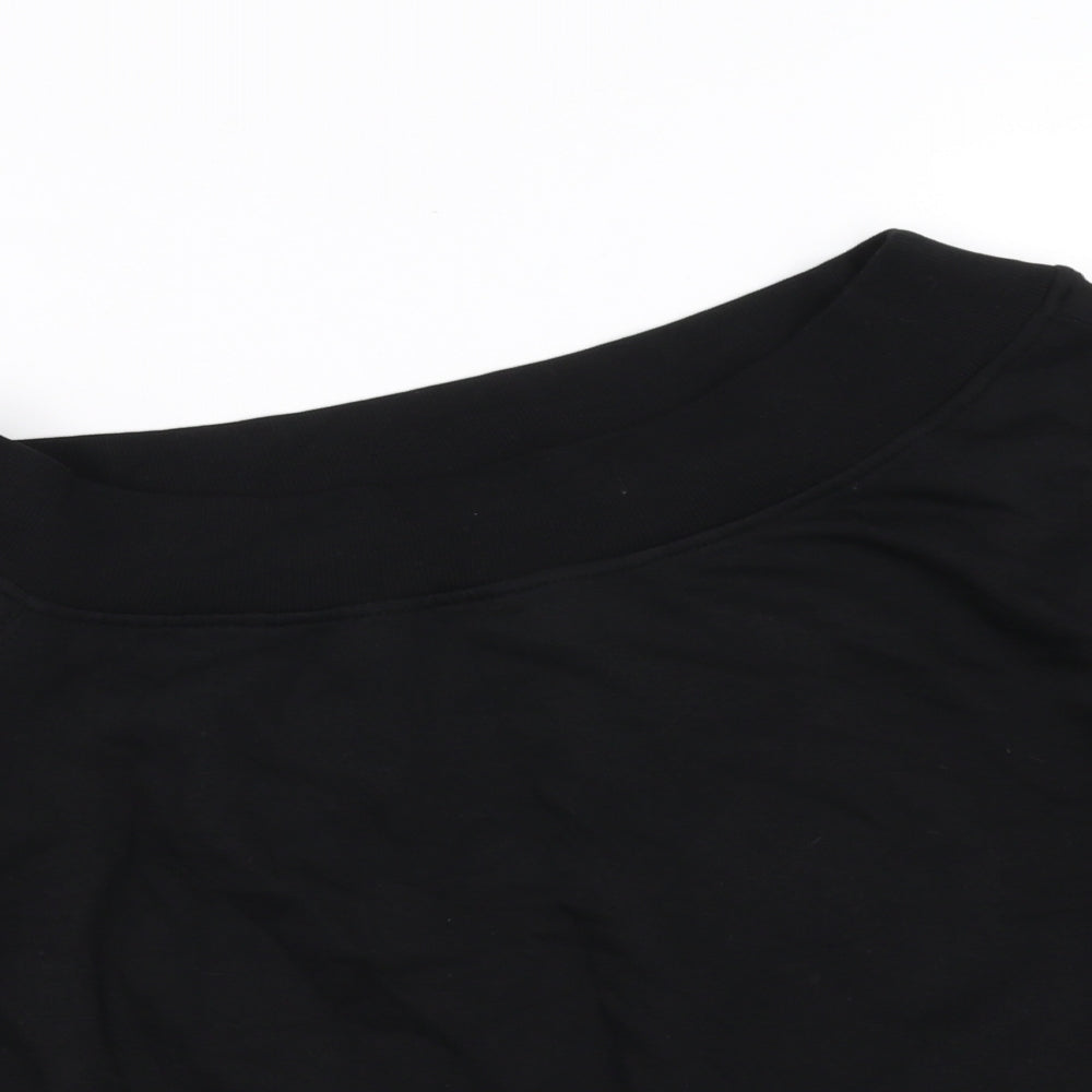 Divided by H&M Womens Black   Pullover Sweatshirt Size XS  - asymmetric neckline