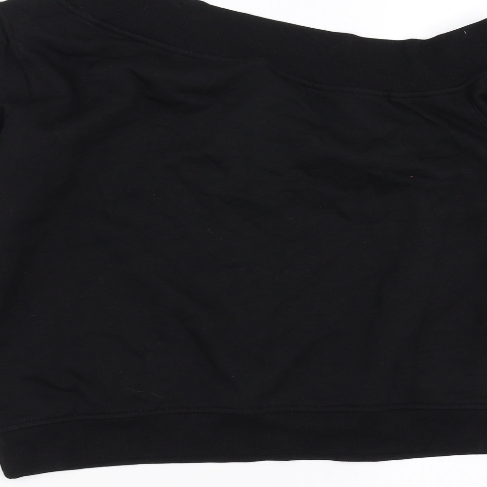 Divided by H&M Womens Black   Pullover Sweatshirt Size XS  - asymmetric neckline