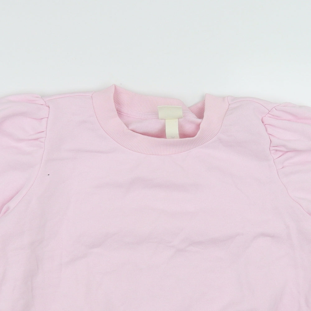 H&M Womens Pink   Pullover Sweatshirt Size S