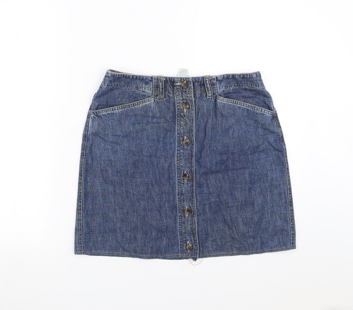 jones sport Womens Blue  Denim A-Line Skirt Size 8
